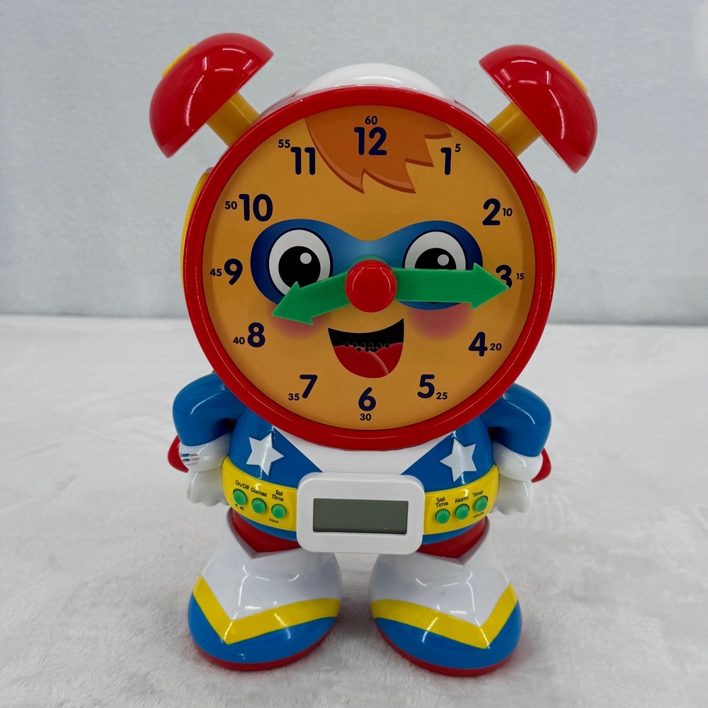 The Learning Journey Super Telly Teaching Time Kids Clock Superhero- Excellent!